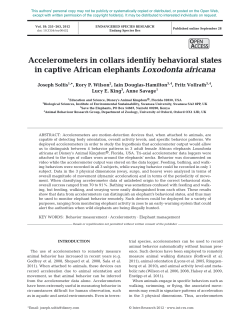 Accelerometers in collars identify behavioral states in captive African
