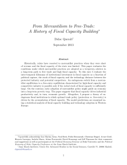 From Mercantilism to Free-Trade: A History of Fiscal