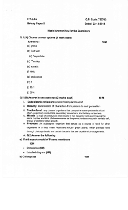 F.Y"B.Sc b) Chloroplast