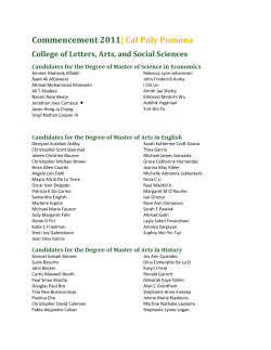 Commencement 2011| Cal Poly Pomona College of Letters, Arts