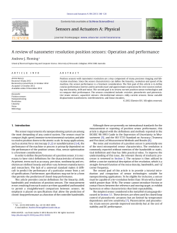 A review of nanometer resolution position sensors