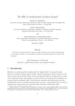 The ABC of complementary products mergers