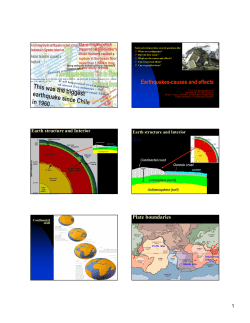 Earthquakes-causes and effects