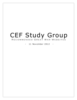 CEF Study Group - Saskatchewan Military Museum