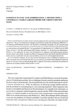 SANDWICH NUCLEIC ACID HYBRIDIZATION: A METHOD WITH A