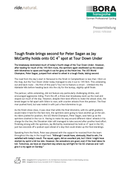 Tough finale brings second for Peter Sagan as Jay McCarthy holds