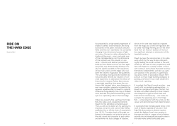 RIDE ON THE HARD EDGE