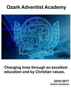 Student Handbook - Ozark Adventist Academy