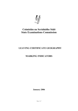 Marking Indicators - State Examination Commission