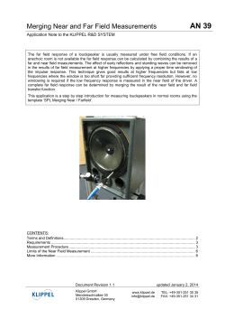 Merging Near and Far Field Measurements
