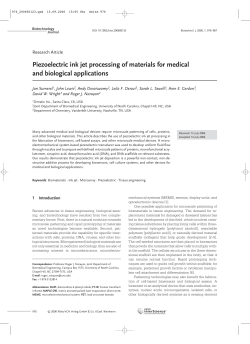 Piezoelectric ink jet processing of materials for