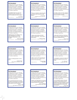 First Amendment First Amendment First Amendment First