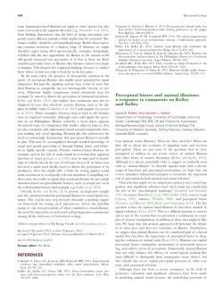 Perceptual biases and animal illusions: a