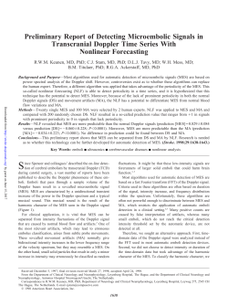 Preliminary Report of Detecting Microembolic Signals in
