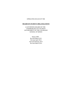 BSO Bylaws 2016 - Colorado School of Mines