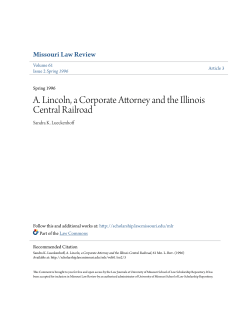 A. Lincoln, a Corporate Attorney and the Illinois Central Railroad