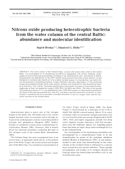 Nitrous oxide producing heterotrophic bacteria from the water
