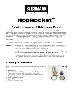 HopRocket&trade; Owner`s Manual