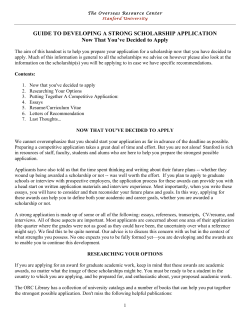 Stanford Scholarship Application Guide