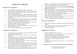 Guidance for Markers - Caterham Bowls Club