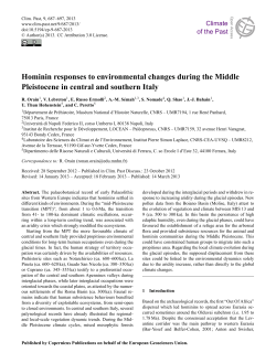 Hominin responses to environmental changes during the Middle