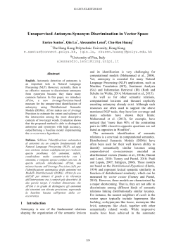 Unsupervised Antonym-Synonym Discrimination in