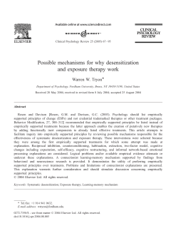 Possible mechanisms for why desensitization