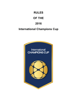 RULES OF THE 2016 International Champions Cup