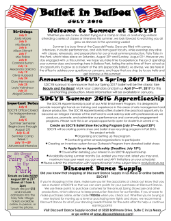 Ballet in Balboa - San Diego Civic Youth Ballet