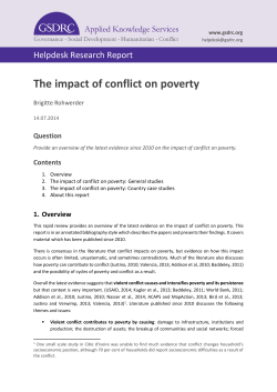 The impact of conflict on poverty