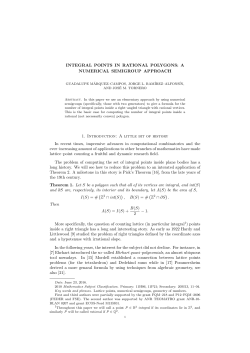 INTEGRAL POINTS IN RATIONAL POLYGONS