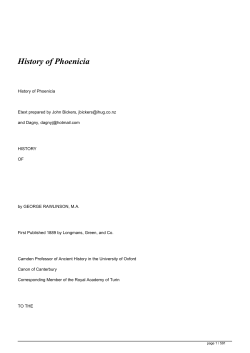 History of Phoenicia