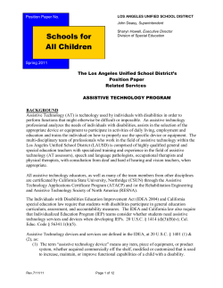 Assistive Technology Position Paper