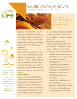 gluten and your health - Loyola Dining Services