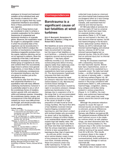 Barotrauma is a significant cause of bat fatalities at wind turbines