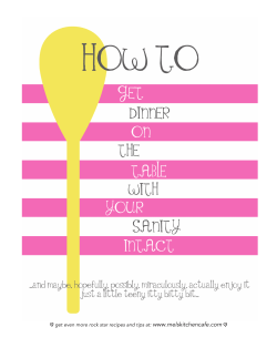 How To Get Dinner On The Table With Your Sanity In Tact