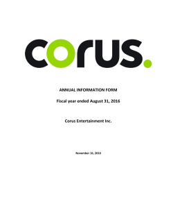 annual information form