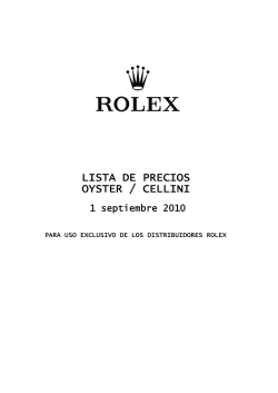 lista de precios oyster / cellini