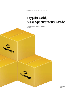 Trypsin Gold, Mass Spectrometry Grade, Technical Bulletin TB309