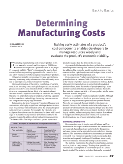Determining Manufacturing Costs