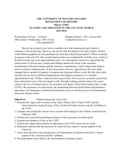 THE UNIVERSITY OF WESTERN ONTARIO DEPARTMENT OF