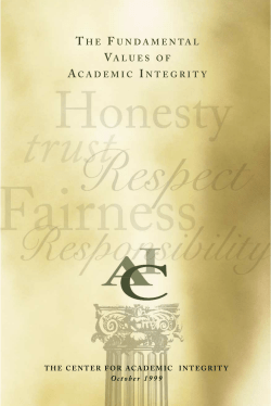The Fundamental Values of Academic Integrity