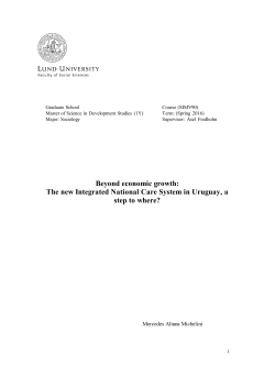 The new Integrated National Care System in Uruguay, a step to