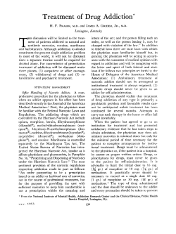 1953 Treatment of Drug Addiction