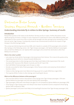 Destination Visitor Survey Strategic Regional Research