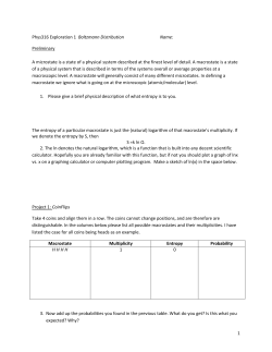 1 Phys316 Exploration 1 Boltzmann Distribution Name: Preliminary