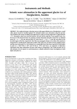 Instruments and Methods Seismic wave attenuation in the