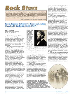 Charles D. Walcott - Geological Society of America