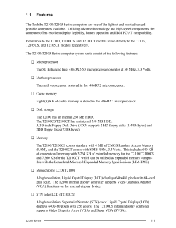 Toshiba T2100 T2100CS T2100CT T2105 T2105CS T2105CT