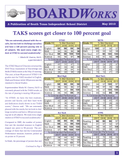 TAKS scores get closer to 100 percent goal